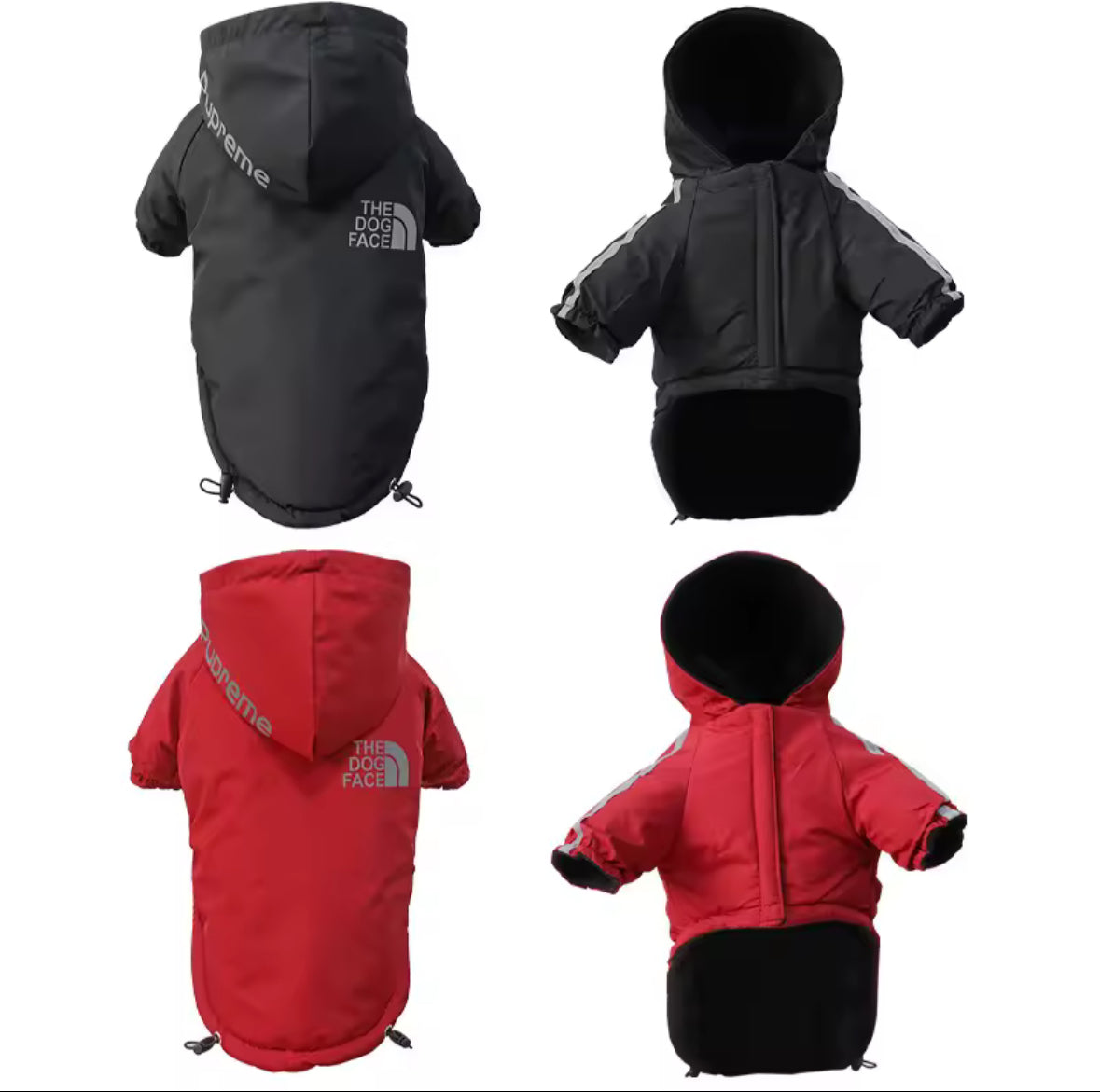 The Dog face winter jacket for dogs waterproof and warm coat cotton!